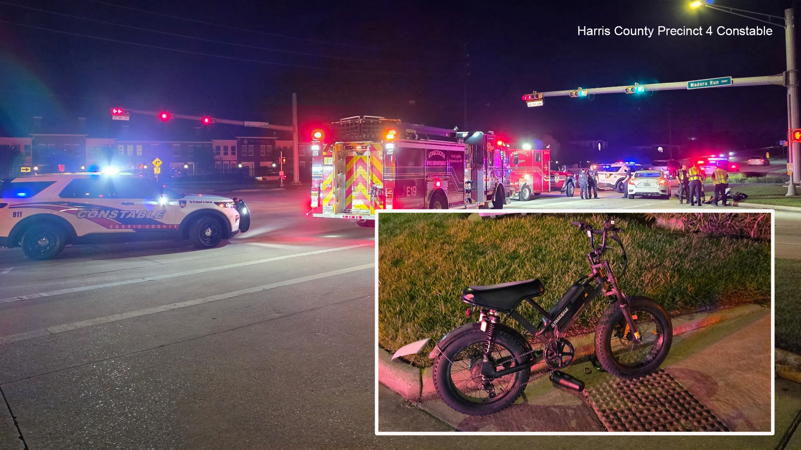 Teen on e-bike struck by vehicle in Atascocita area, Precinct 4 says Teen on e-bike struck by vehicle in Atascocita area, Precinct 4 says