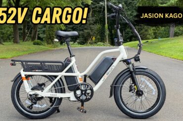 52 Volt, Dual Battery Affordable Cargo Ebike | Jasion Kago