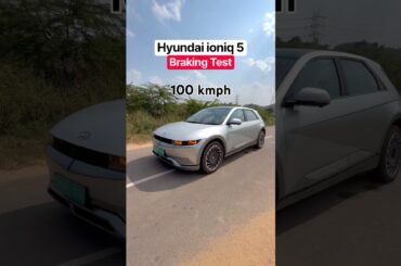 Hyundai ioniq 5 Braking Test at different speeds #manishbhardwaj #speedtest #electriccars #shorts