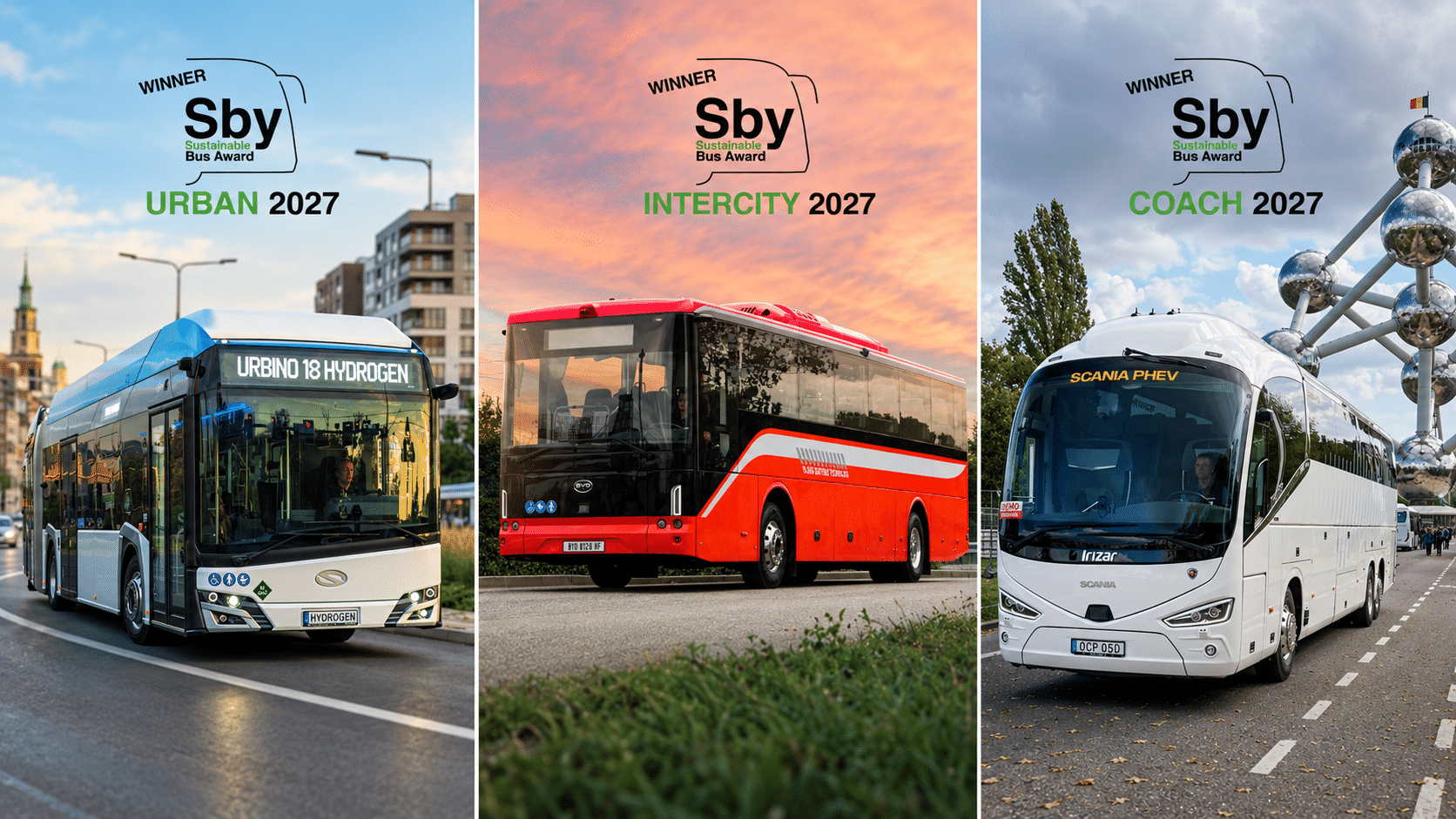 Sustainable Bus Awards 2027: Solaris, BYD and Irizar–Scania win Urban, Intercity and Coach categories Sustainable Bus Awards 2027: Solaris, BYD and Irizar–Scania win Urban, Intercity and Coach categories