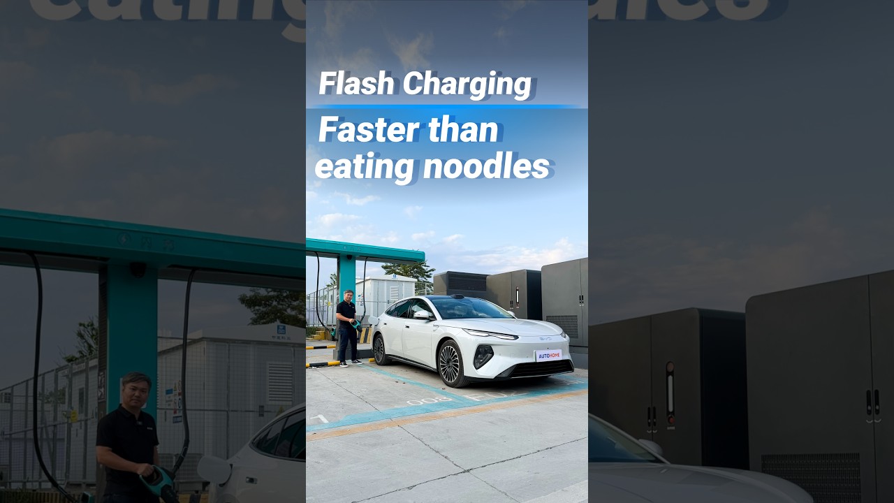 How fast do Chinese EVs charge? So quick you can’t even finish a bowl of instant noodles! #BYD How fast do Chinese EVs charge? So quick you can’t even finish a bowl of instant noodles! #BYD