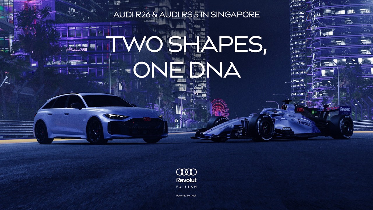 Two shapes, one DNA: Audi R26 & Audi RS 5 in Singapore Two shapes, one DNA: Audi R26 & Audi RS 5 in Singapore