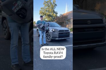 Car Seat Test! 2026 Toyota RAV4 Woodland Plug-In Hybrid #toyota #rav4 #shorts #momlife #dadlife