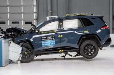 2026 Toyota RAV4 Plug-In Hybrid updated moderate overlap IIHS crash test