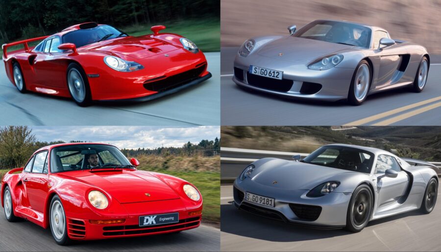 Porsche 959, Porsche 911 GT1, Porsche Carrera GT and Porsche 918 are the halo Porsche cars [2560 x 1441]